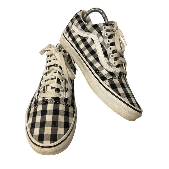 Vans Old Skool Black & White Checkered Canvas Sneakers Mens 7.5 / Womens 9 - Picture 1 of 8